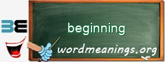 WordMeaning blackboard for beginning